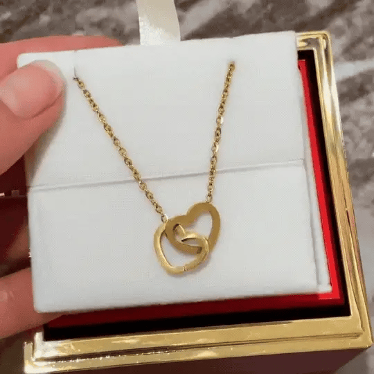 Trending Rose Gift Box with Name Engraved Heart Shaped Necklace [Combo]