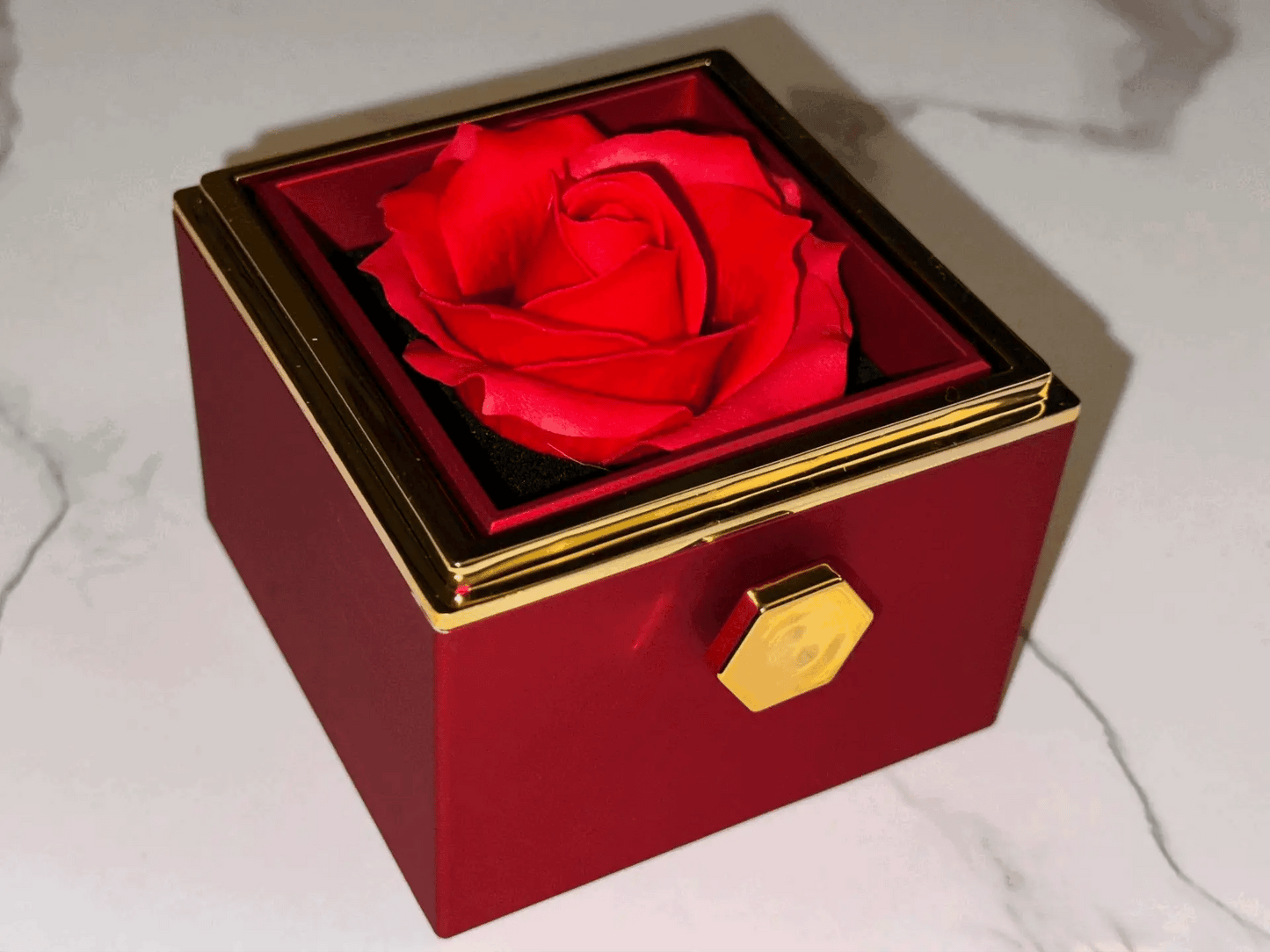 Trending Rose Gift Box with Name Engraved Heart Shaped Necklace [Combo]