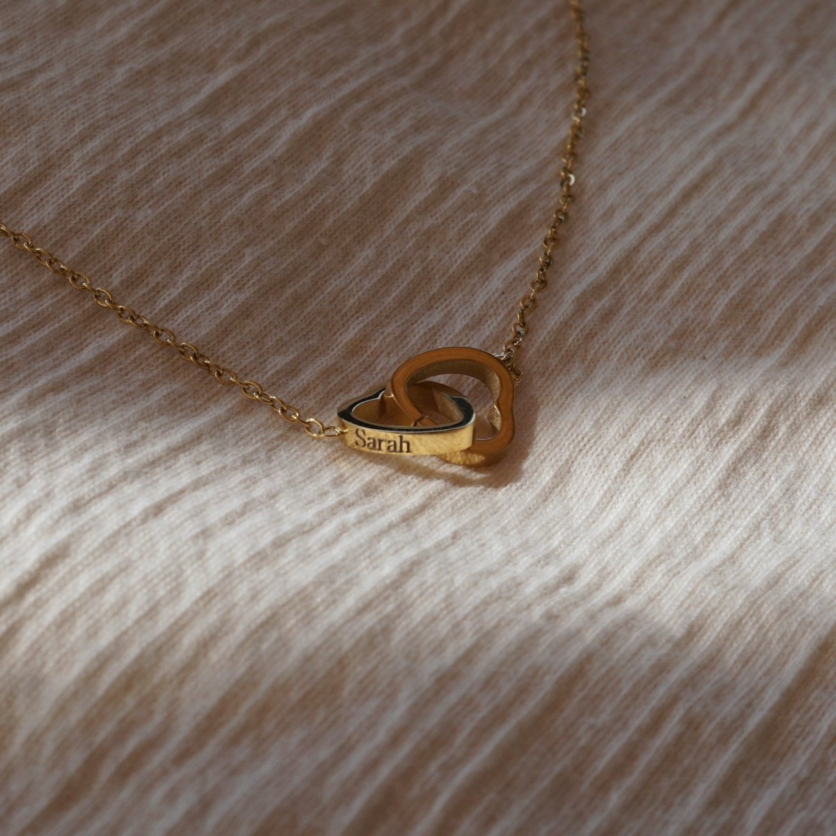 Rose Box + Secret 18k Heart Necklace (Engraved) - Google - Gold